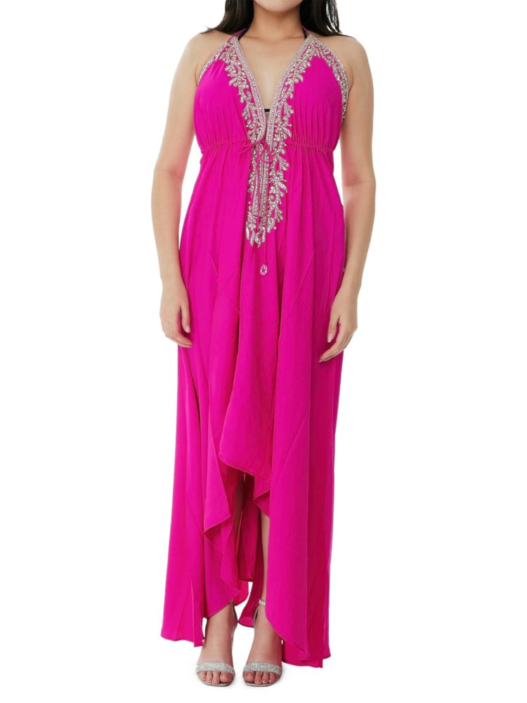 Украшенное платье-прикрытие с воротником халтер Ranee'S, розовый