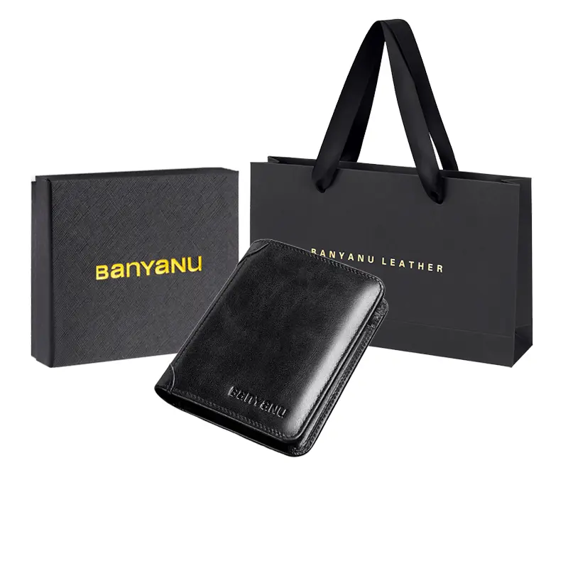 

Кошелек унисекс Banyanu, Коричневый — 2 раза [включая подарочную коробку]