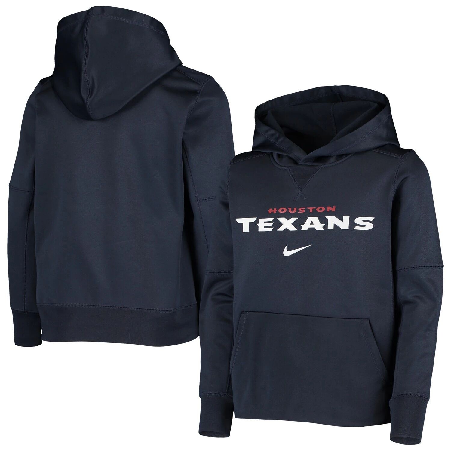 

Молодежный пуловер с капюшоном Nike Houston Texans Wordmark темно-синего цвета Nike