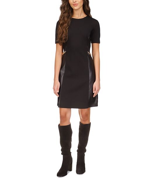 

Платье Michael Kors с отделкой из искусственной кожи Michael Kors, цвет Black