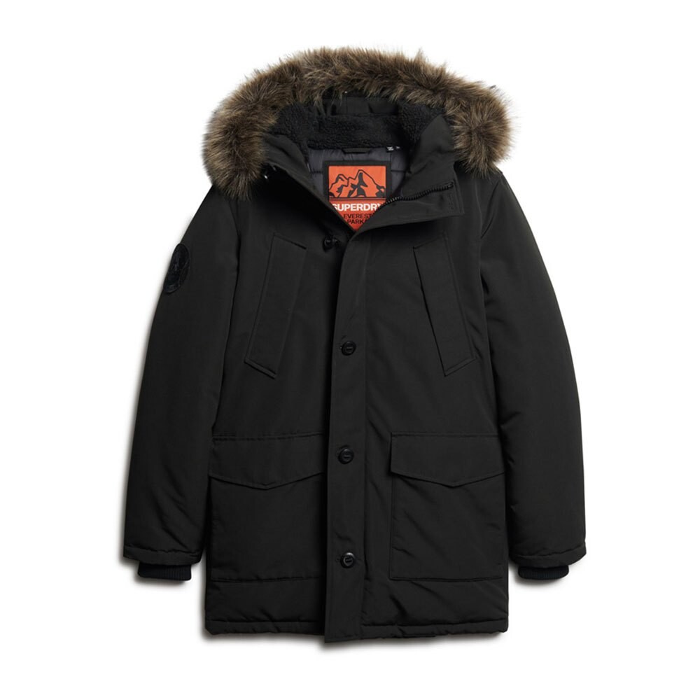 

Парка Superdry Everest Faux Fur, черный