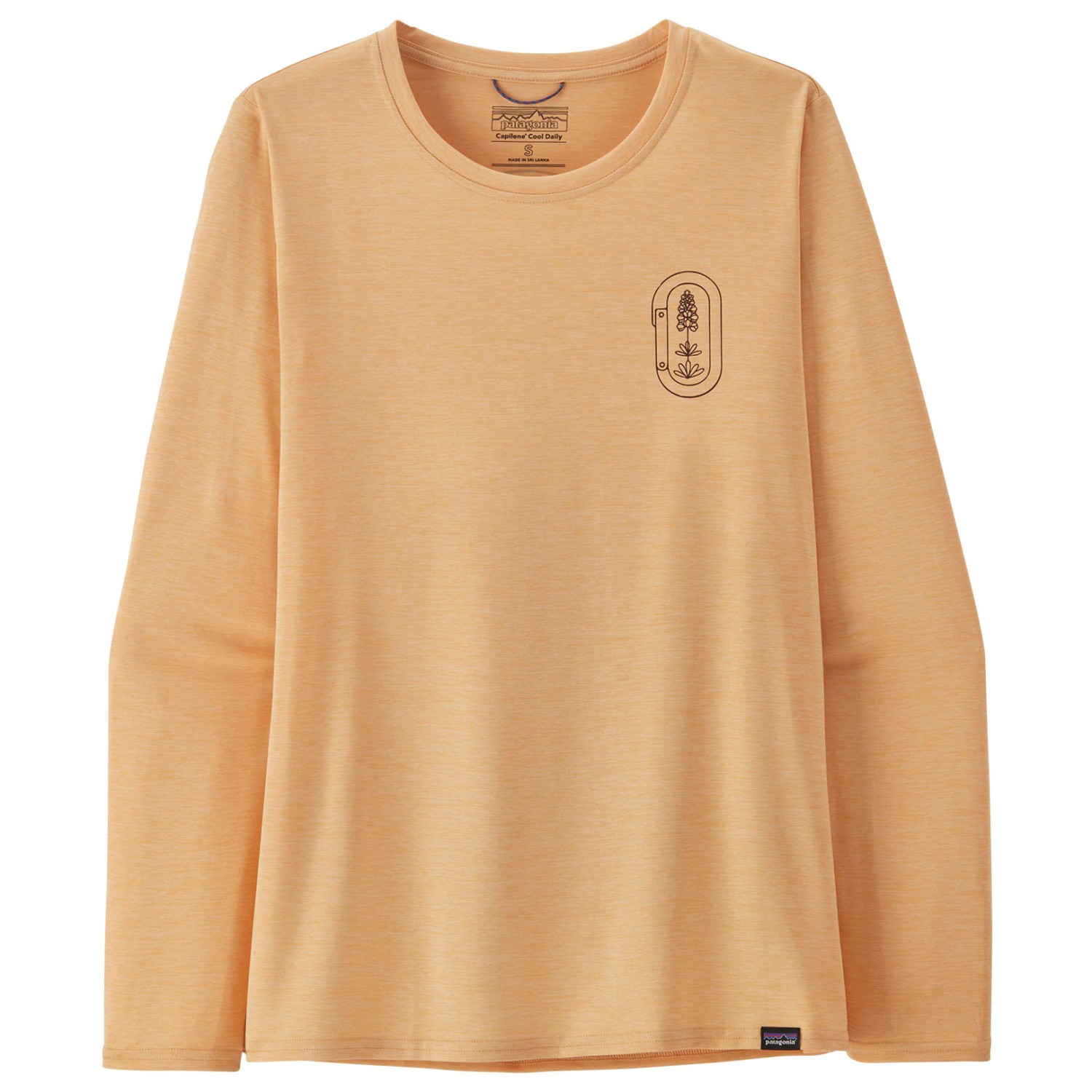 цена Лонгслив Patagonia Women's L/S Cap Cool Daily Graphic Shirt Lands, цвет Clean Climb Bloom/Sandy Melon X/Dye