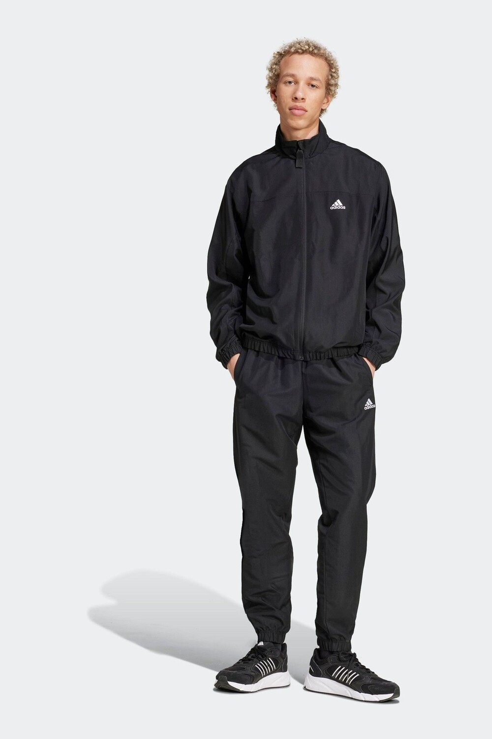 

Спортивный костюм из тканого материала с цветными блоками Adidas, черный