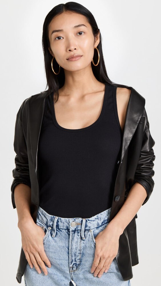 

Майка Good American Scoop Neck, черный