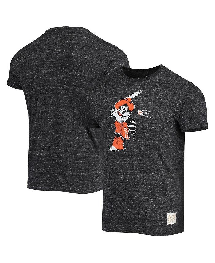 

Мужская черная винтажная футболка Tri-Blend Oklahoma State Cowboys Batter Slub Original Retro Brand, черный