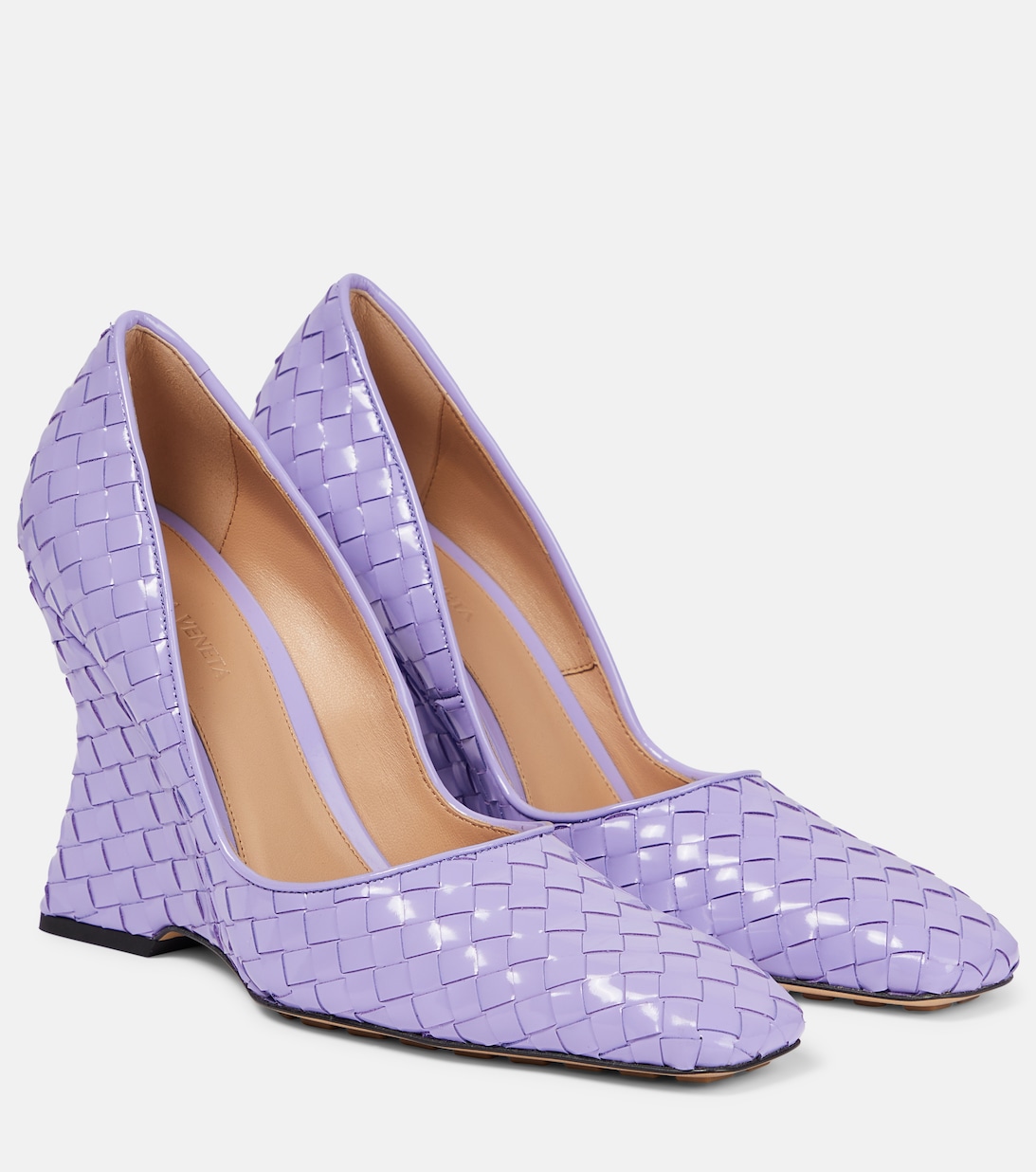 Кожаные туфли Comet на танкетке Bottega Veneta, фиолетовый женские кожаные ботинки на танкетке bottega veneta цвет barolo
