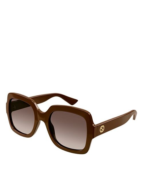 

Минимальные квадратные солнцезащитные очки, 54 мм Gucci, цвет Brown