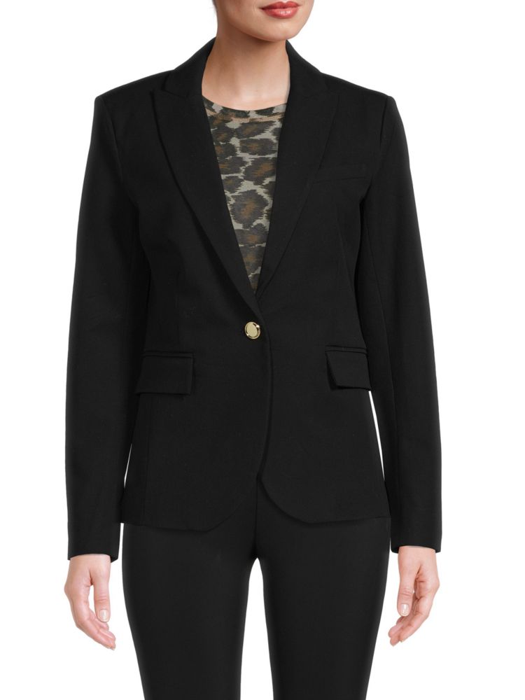 Однобортный пиджак Allie Derek Lam 10 Crosby, черный цена и фото