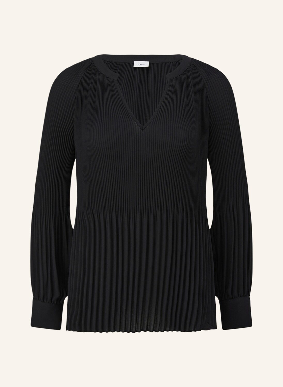 

Блуза s.Oliver BLACK LABEL mit Plissees, черный