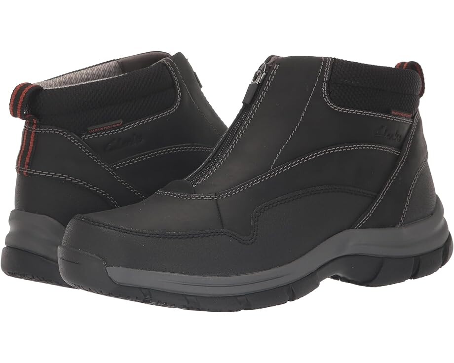 

Походные ботинки Clarks Walpath Zip, черная кожа