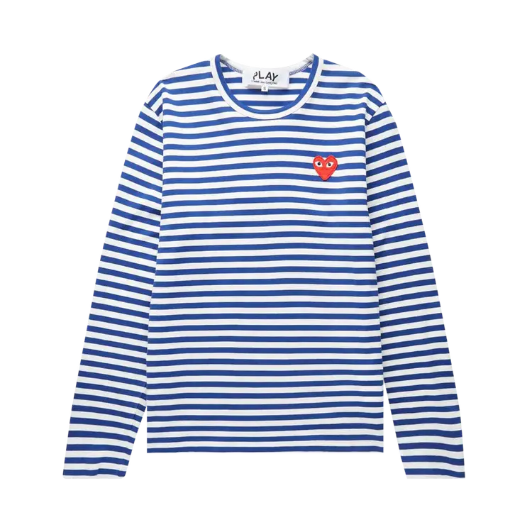 

Футболка Comme Des Garçons PLAY Comme des Garçons PLAY Striped Long-Sleeve 'Navy/White', синий