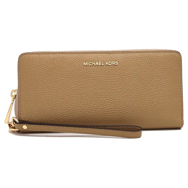 

Кожаный кошелек Jet Set Michael Kors, бежевый