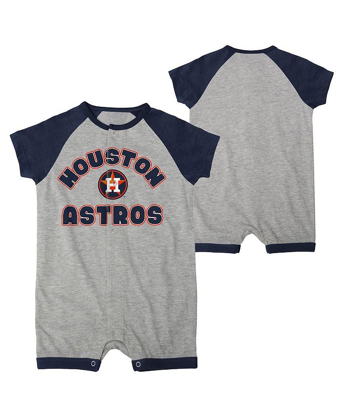 Комбинезон с длинными кнопками реглан для мальчиков и девочек Heather Grey Houston Astros Extra Base Hit Outerstuff, серый