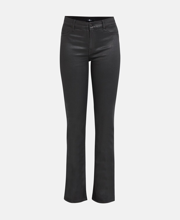 

Брюки из кожи 7 for all Mankind, цвет Caviar Black