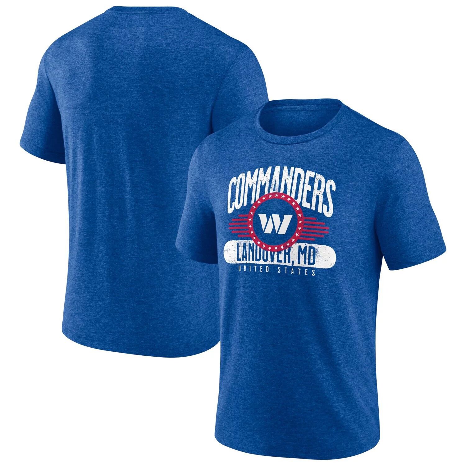 

Мужская футболка Fanatics с логотипом Royal Washington Commanders Americana Tri-Blend