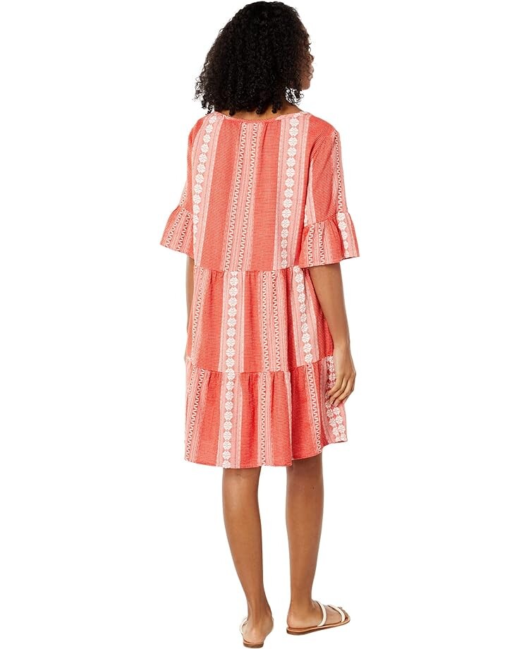 

Платье Dylan by True Grit Shea Embroidered Tiered Dress, красный