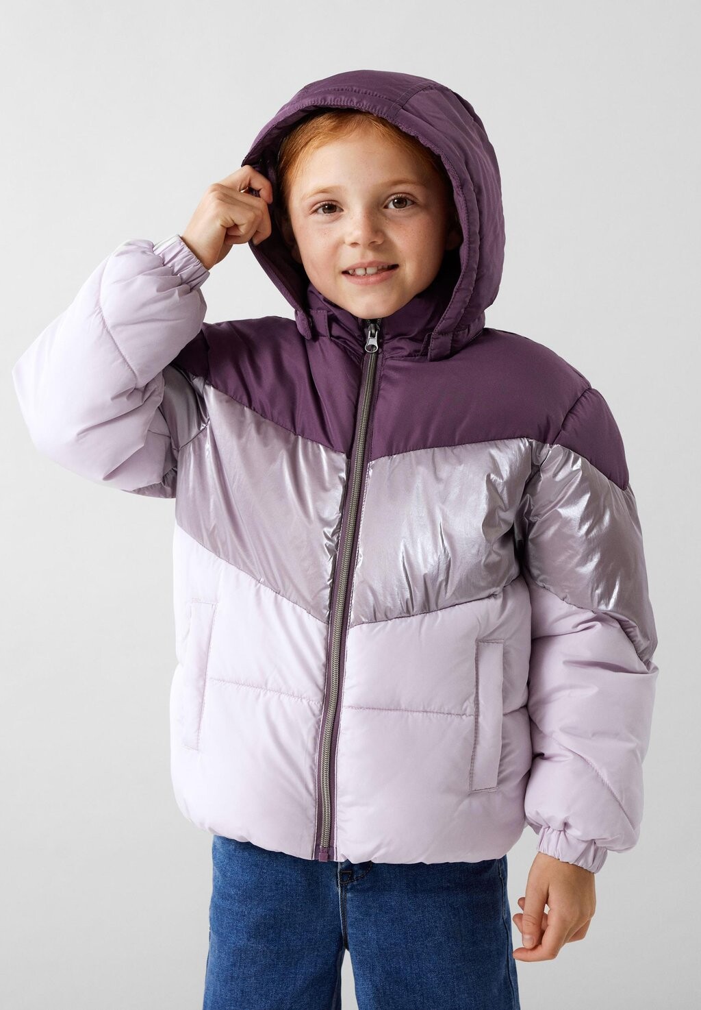 

Зимняя куртка Nkfmille Puffer Block Foil Noos Name it, цвет arctic dusk