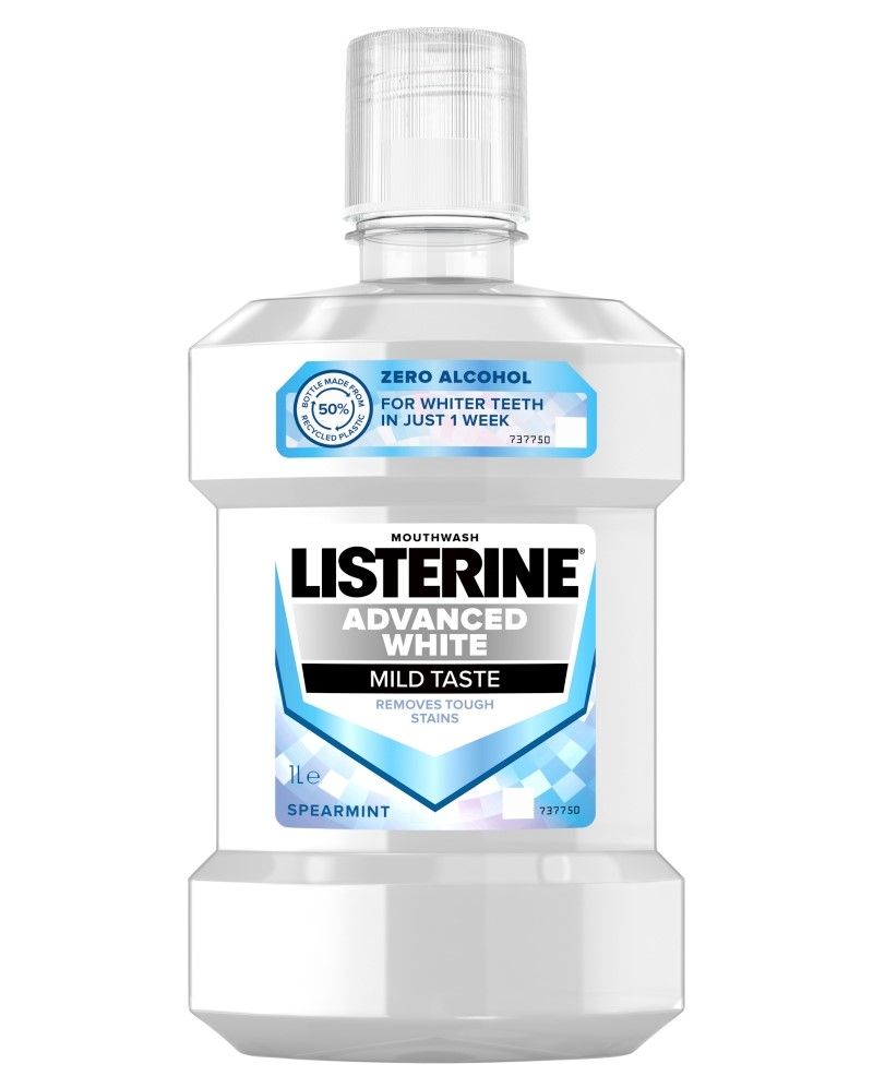 Жидкость для полоскания рта Listerine Advanced White, 1000 мл