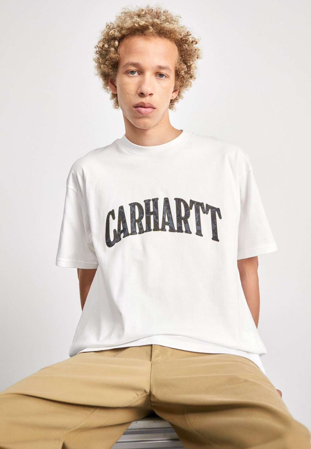 

Футболка с принтом Paisley Script Carhartt WIP, белый