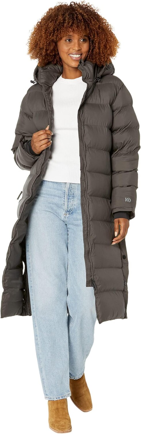 

Куртка Long Puffer tentree, цвет Black/Olive Green