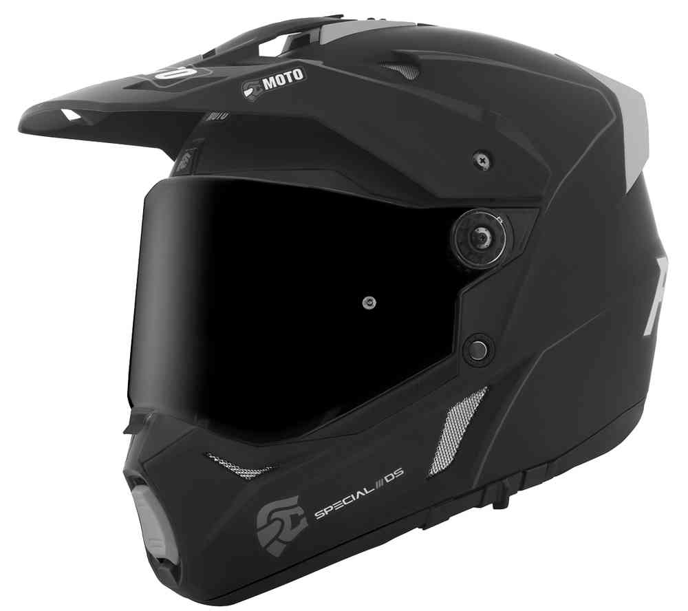 Шлем Merkur Pro прямой для эндуро FC-Moto, черный мэтт чехол mypads фк спартак шлем для motorola moto e32 задняя панель накладка бампер