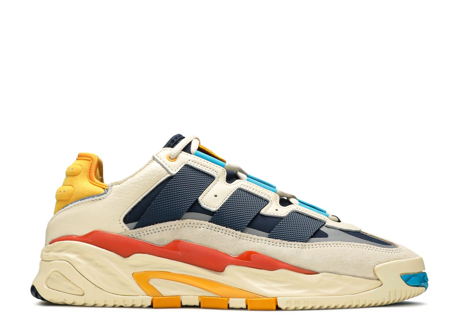 

Кроссовки adidas Niteball 'Cream White Cyan', кремовый, Бежевый;серый
