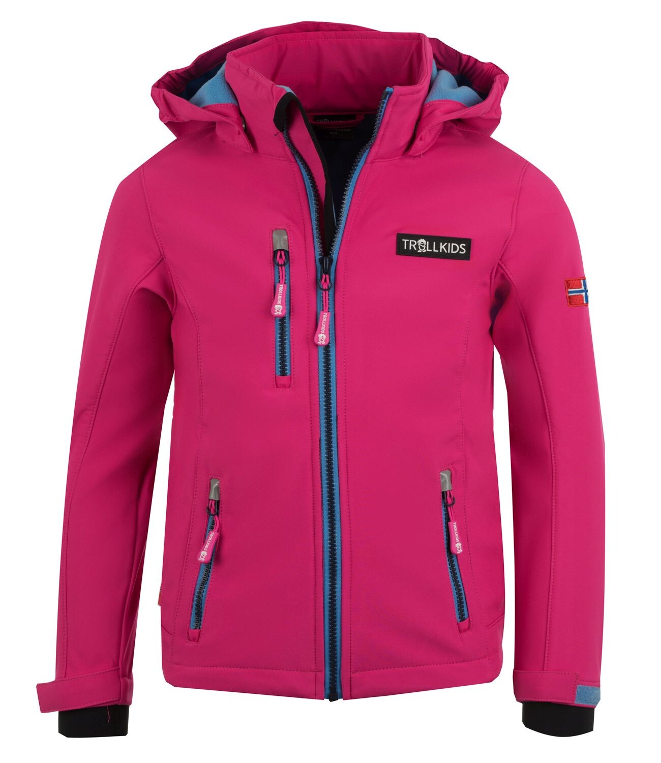 

Куртка софтшелл Trollkids Softshell Jacke Preikestolen, цвет Pink/Mittelblau