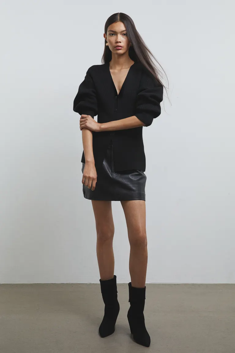 

Кардиган эластичной вязки H&M, черный