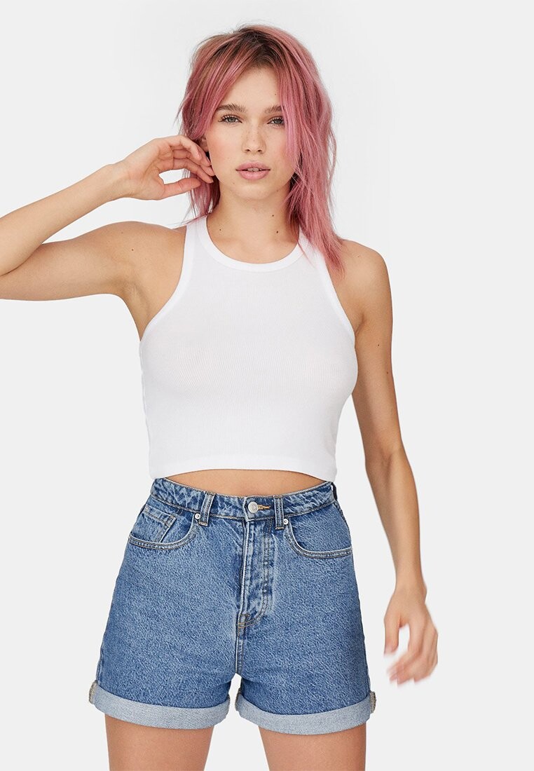 

Джинсовые шорты Stradivarius, синий