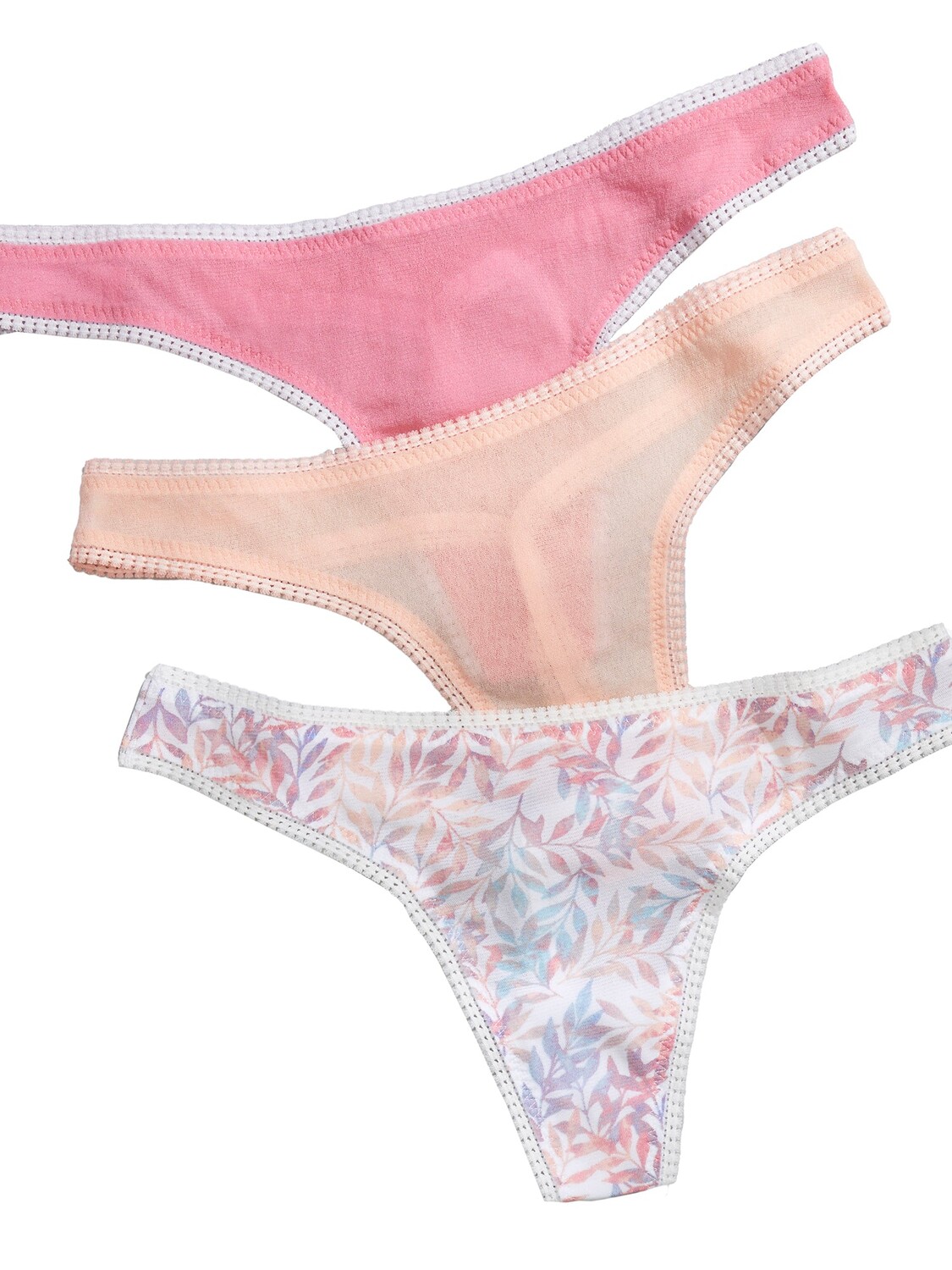 

Женские однотонные стринги OnGossamer с сеткой на бедре, 3 шт., цвет Confetti Assorted