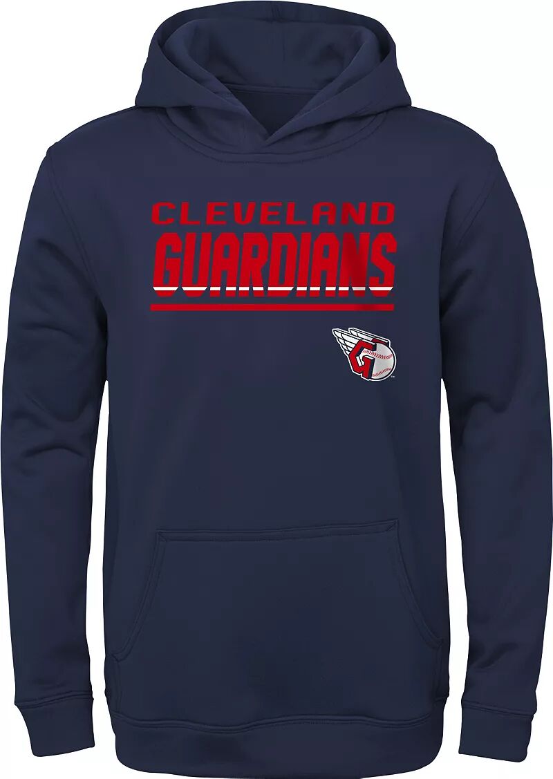 Красная толстовка с капюшоном для молодежной команды Mlb Team Apparel Cleveland Guardians