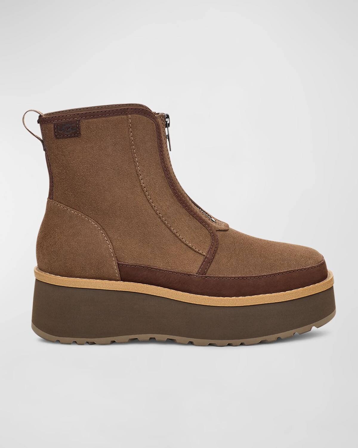 

Замшевые ботильоны на платформе с молнией Cityfunc Ugg, цвет Hickory