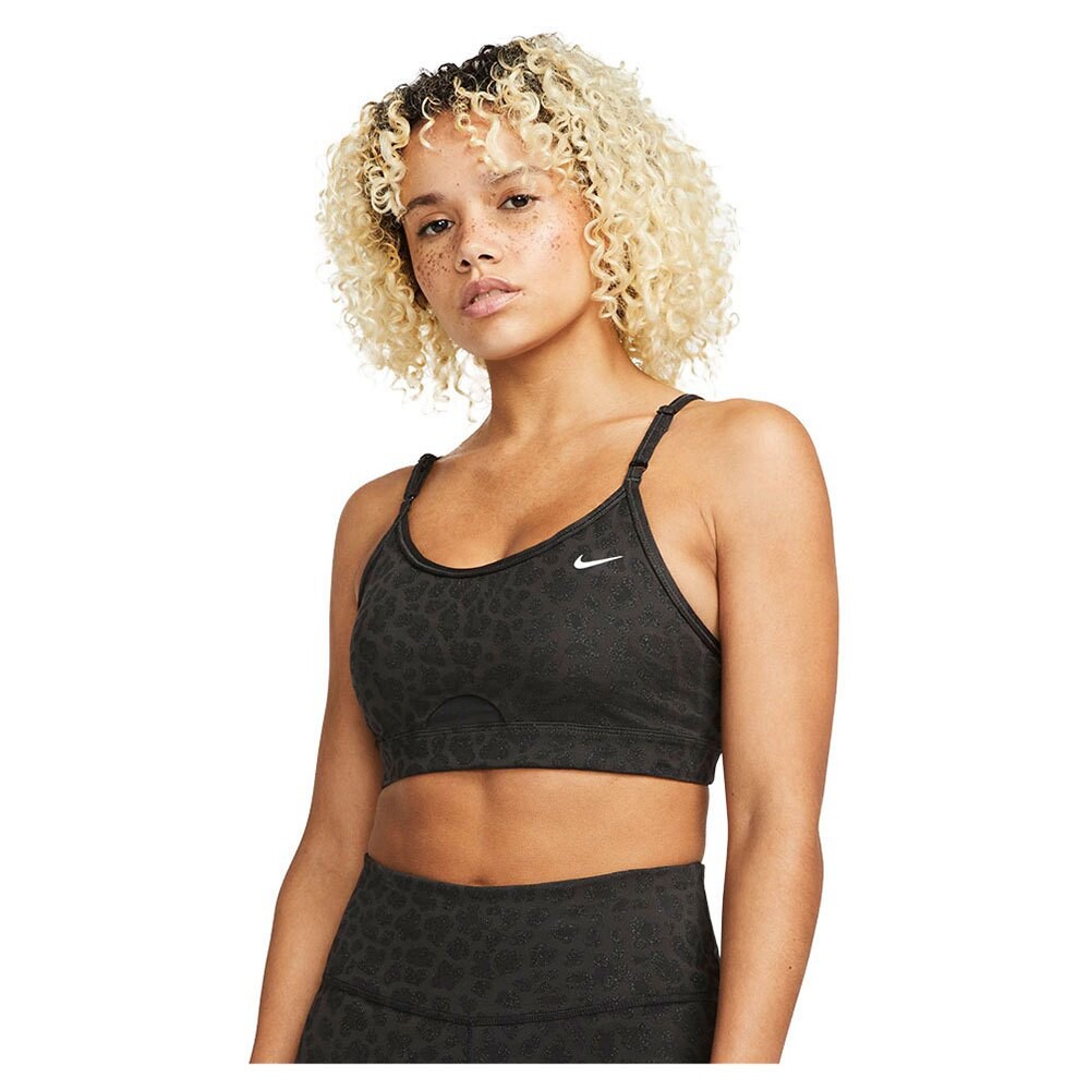 

Спортивный бюстгальтер Nike Dri Fit Indy Light Support Padded Glitter, черный