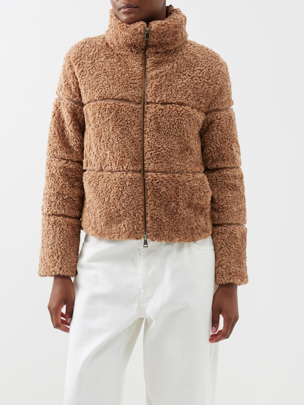 

Куртка Moncler Segura Fluffy Padded, бежевый