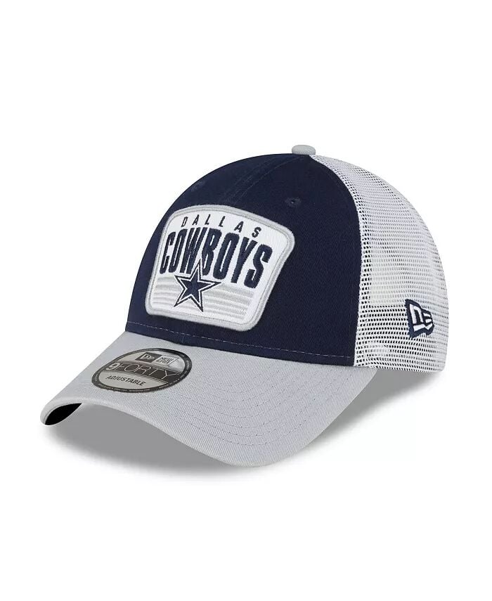 

Мужская темно-серая двухцветная шляпа с нашивкой Dallas Cowboys Snapback 9FORTY New Era, синий