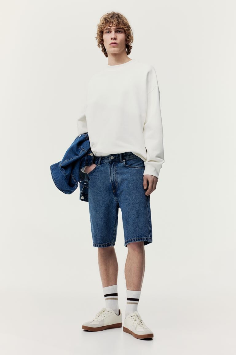 

Свободные джинсовые шорты H&M, синий