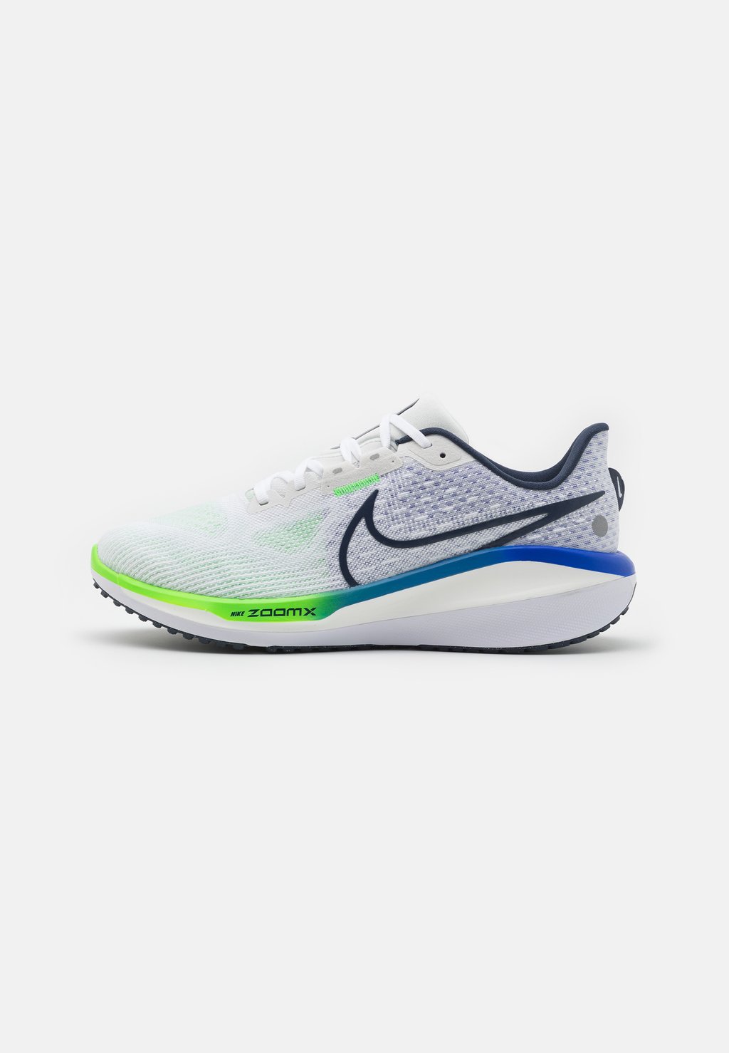 Нейтральные кроссовки Vomero 17 Nike, цвет white/thunder blue/platinum tint/racer blue/green strike