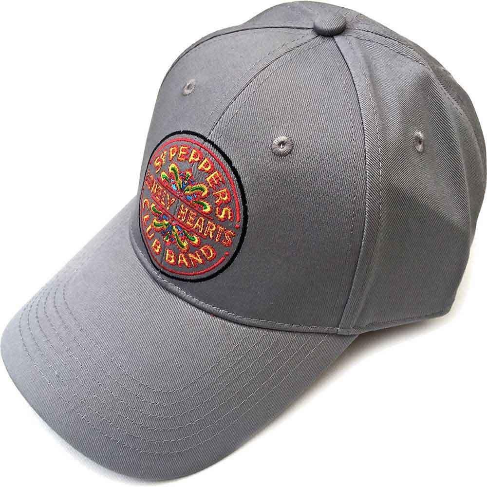 Бейсбольная кепка с ремешком на спине Sgt Pepper Drum Beatles, серый
