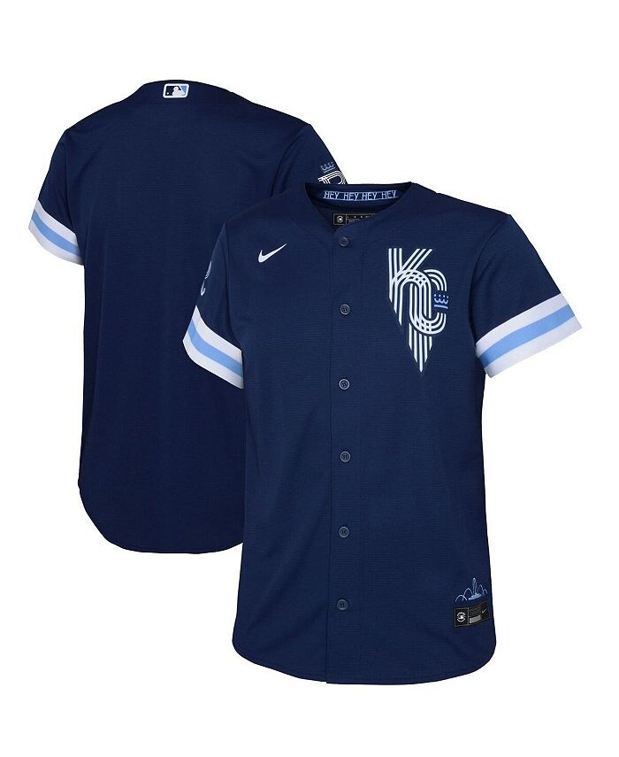 

Реплика унисекс для дошкольников темно-синего цвета Kansas City Royals City Connect Джерси Nike, синий