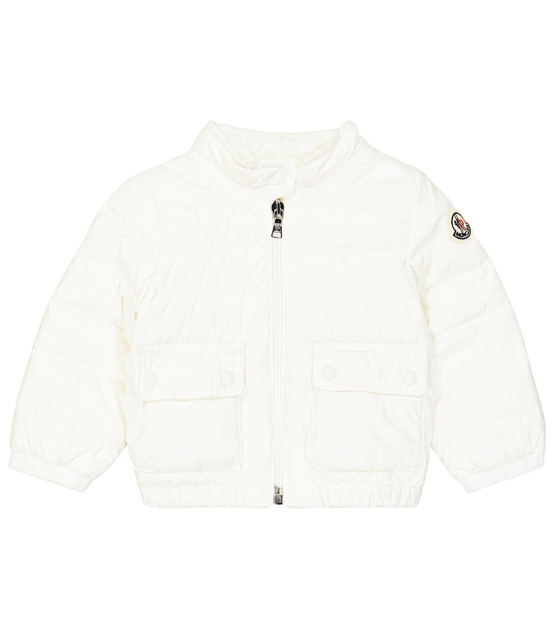 

Пуховик с логотипом Moncler Enfant, белый