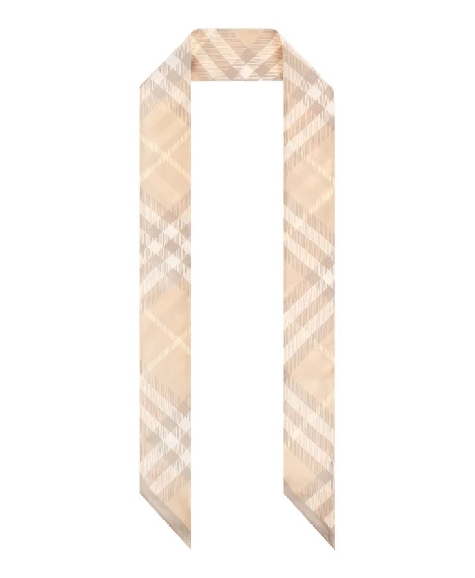 

Шелковый шарф Burberry, бежевый