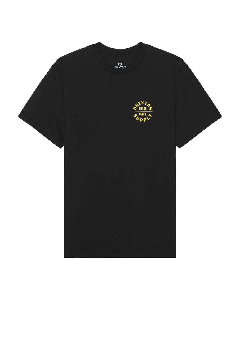 

Футболка Brixton Oath V, цвет Black, Bright Gold & Olive Surplus