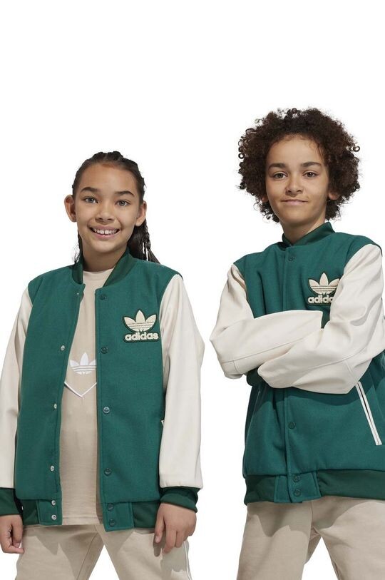 

Детская куртка-бомбер adidas Originals, зеленый