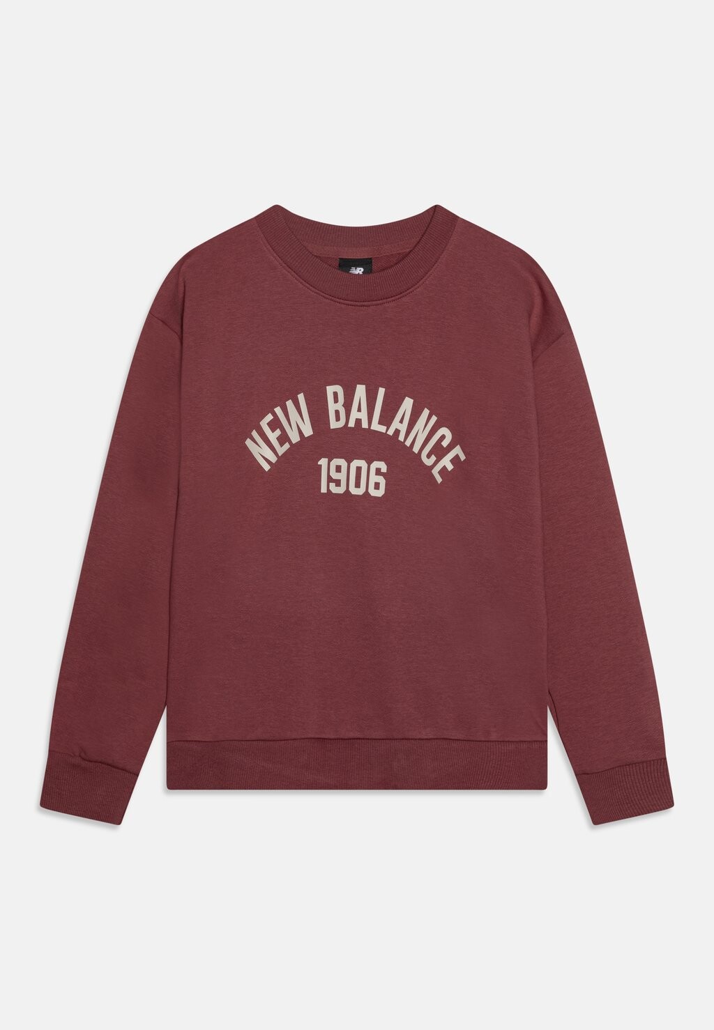 

Толстовка Essentials Varsity Crew New Balance, цвет washed burgundy