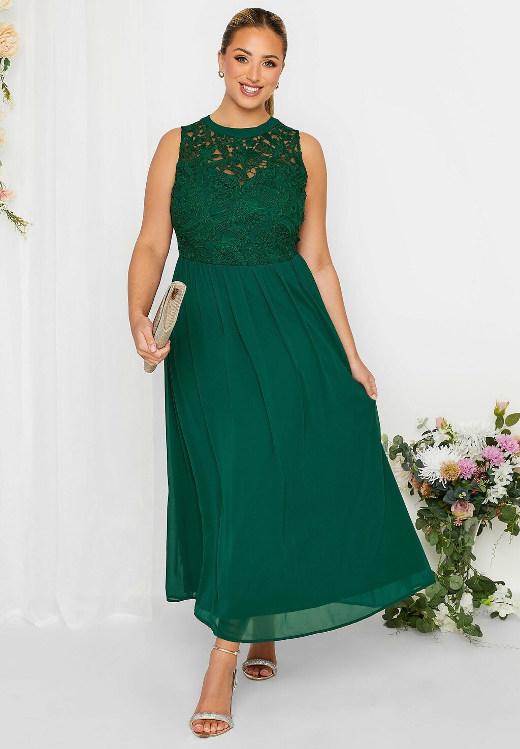 

Вечернее платье Yours Clothing, темно-зеленый