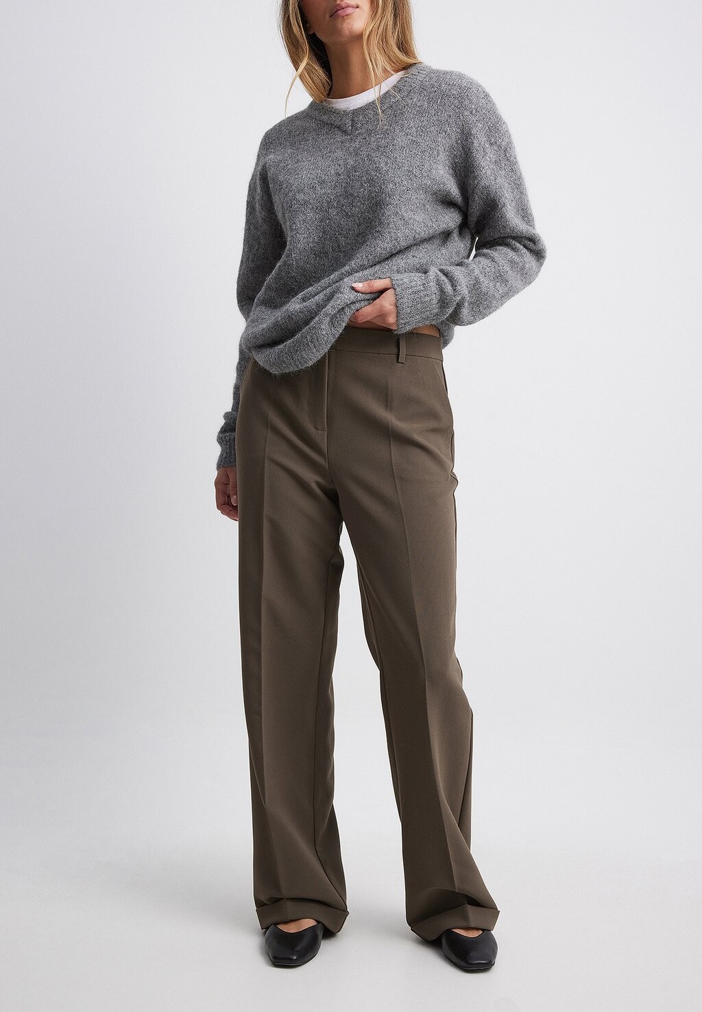 

Брюки MIT MITTELHOHER TAILLE NA-KD, цвет brown