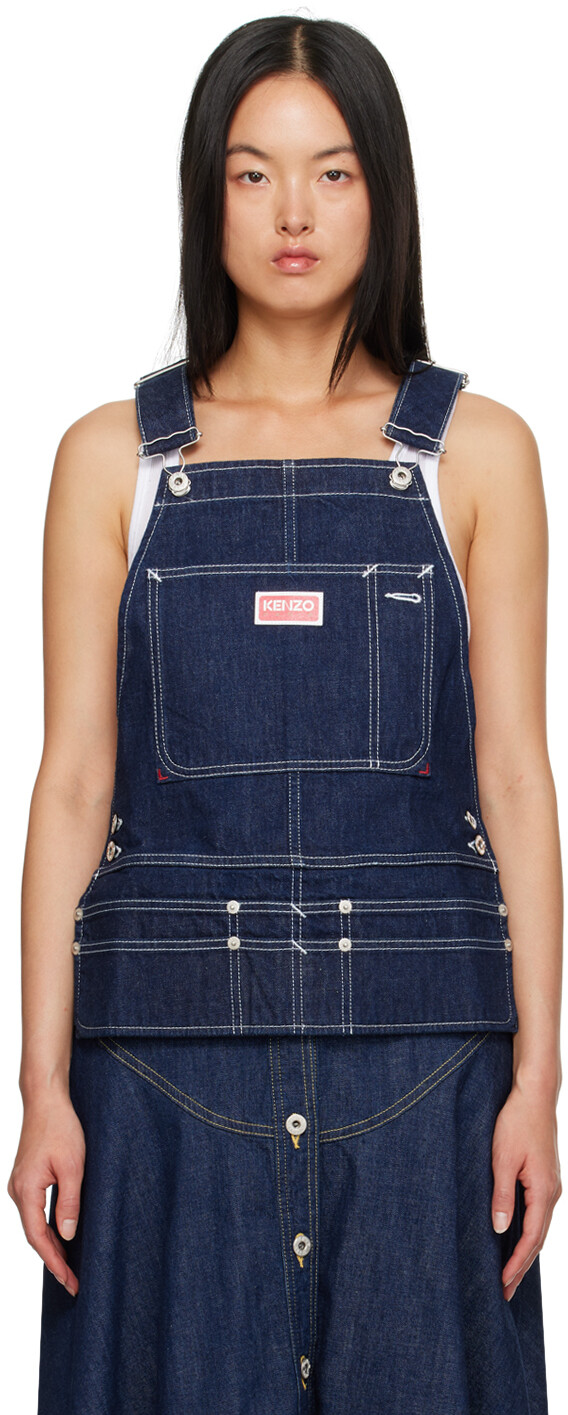 

Синяя джинсовая майка Paris Dungaree Kenzo