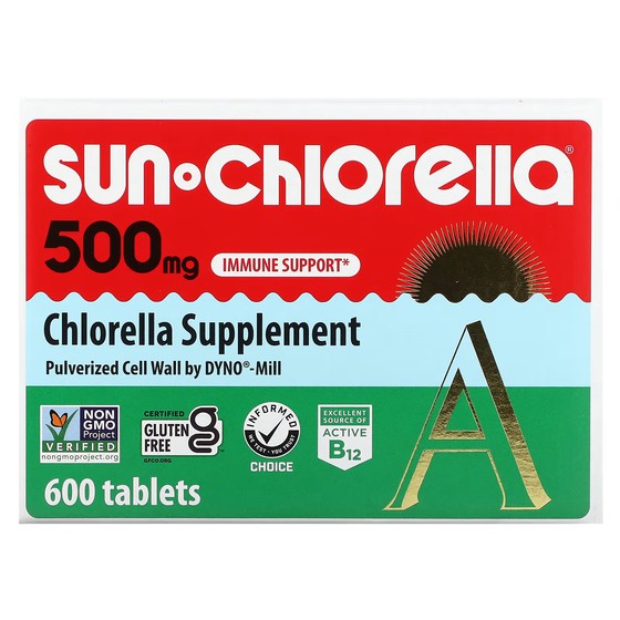 Добавка с хлореллой Sun Chlorella, 500 мг, 600 таблеток