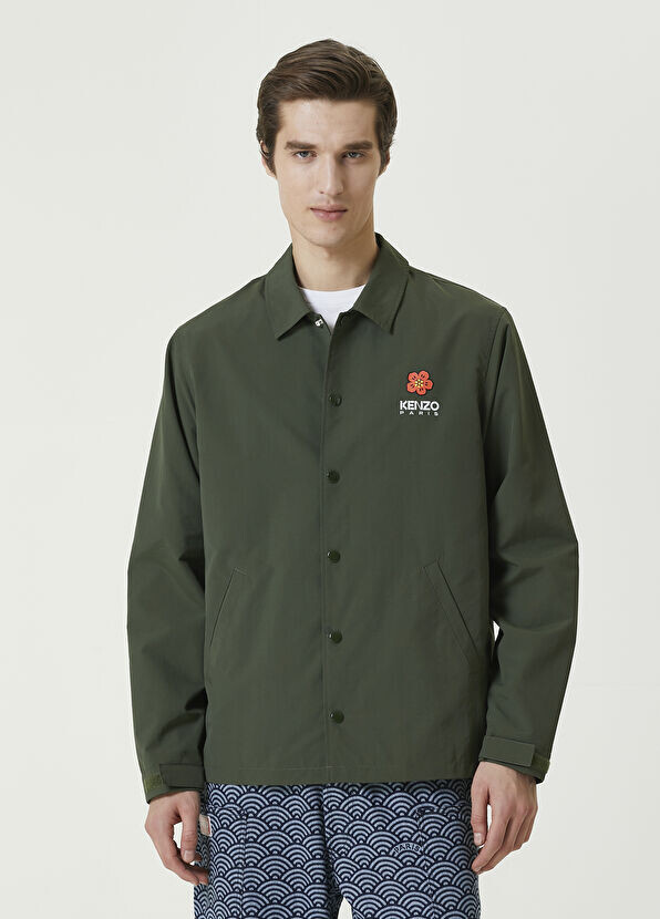 

Пальто с логотипом Kenzo, хаки