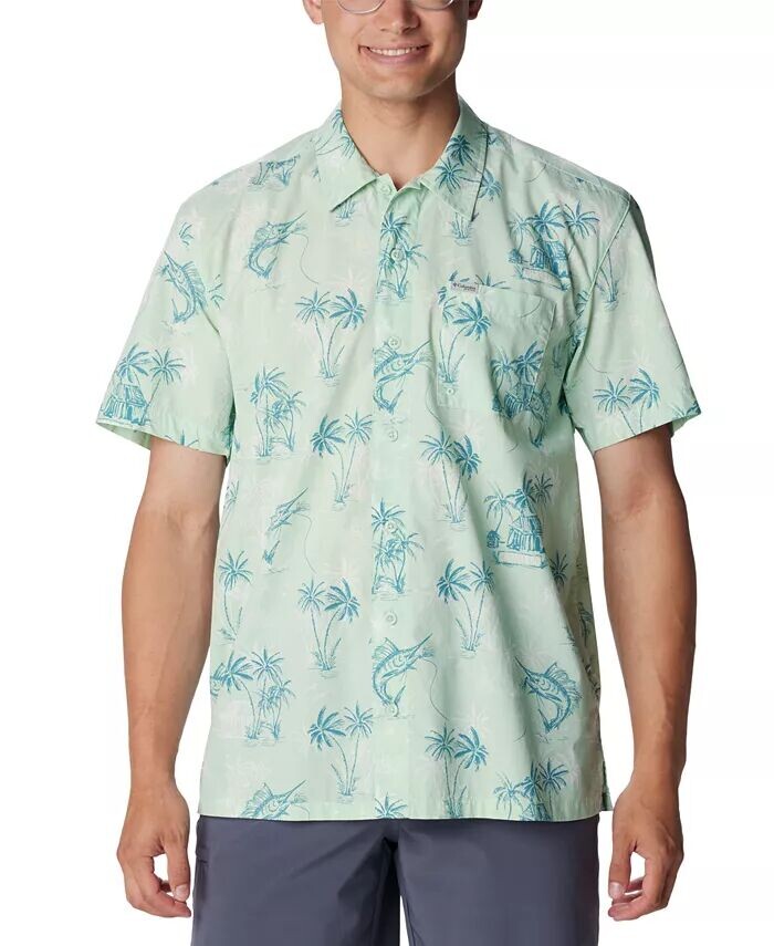 

Мужская рубашка с коротким рукавом PFG Trollers Best™ Columbia, зеленый